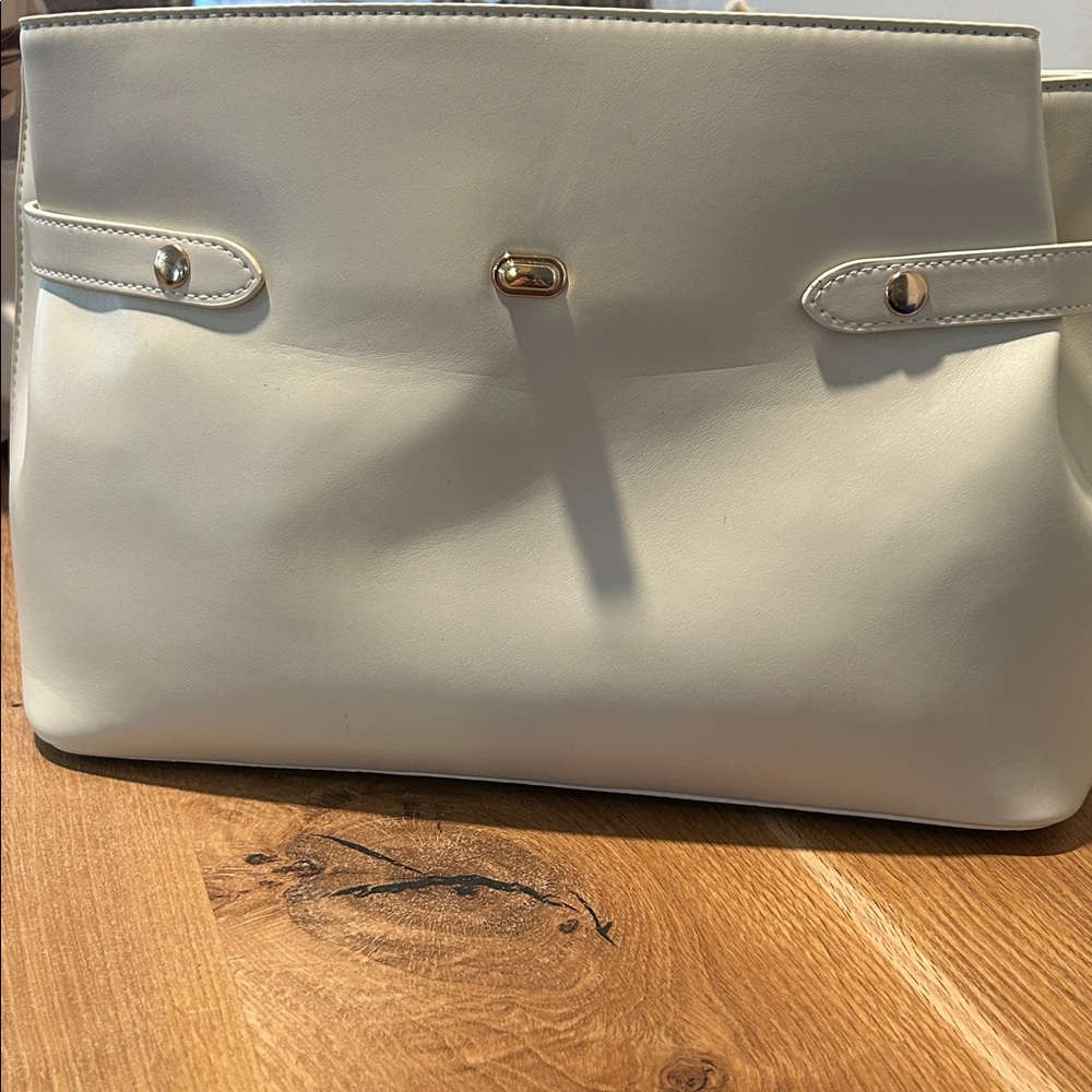 Cavalli Class Tatiana White Top Handle Satchel Crossbody NWT Large - Picture 6 of 12